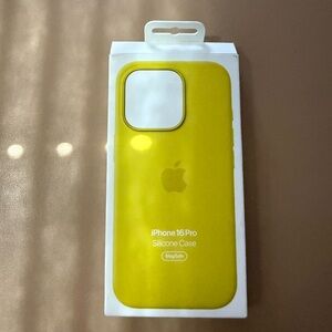 Apple iPhone 16 Pro Bright Yellow Silicone Case